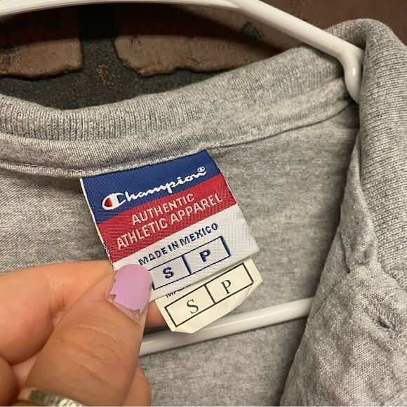 Yale University Champion Gray Short Sleeve Polo Shirt Size Small - Picture 3 of 4